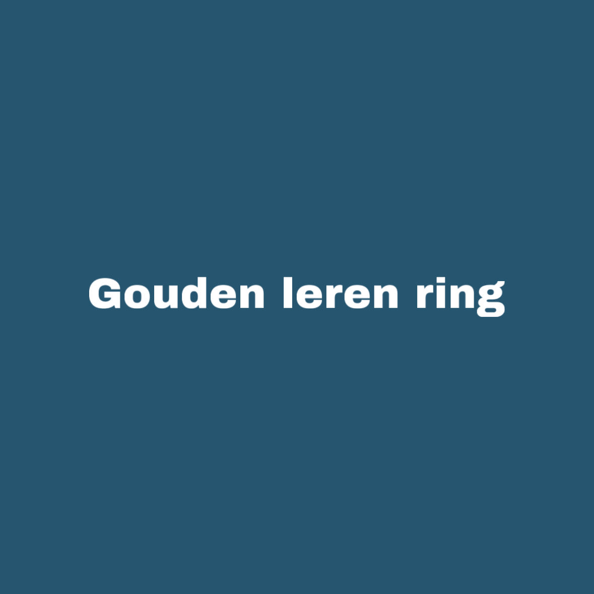 Gouden leren ring