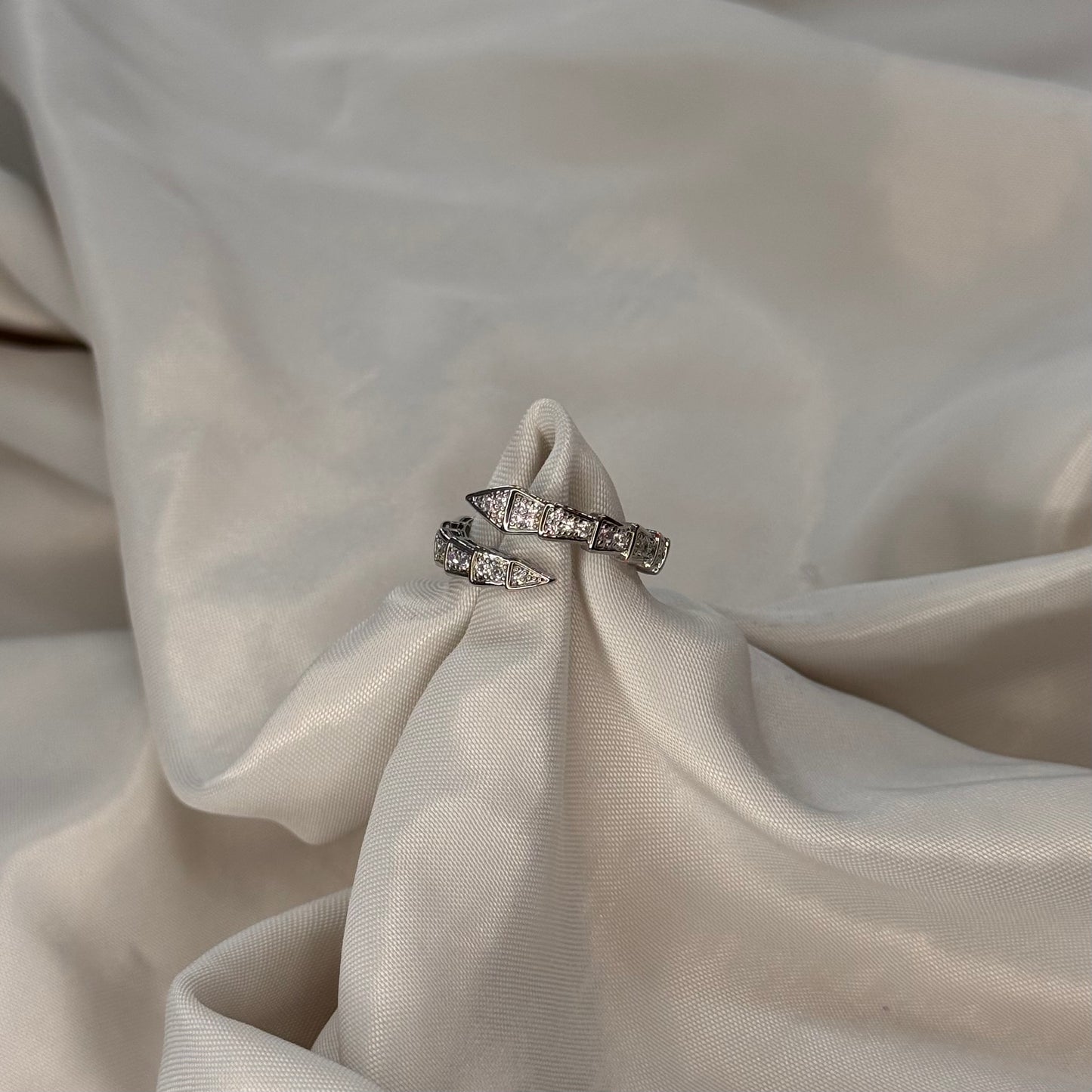 Zilveren snake ring