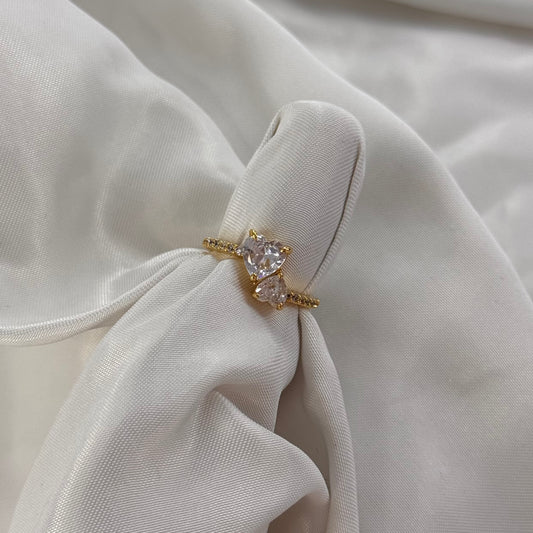Double heart ring