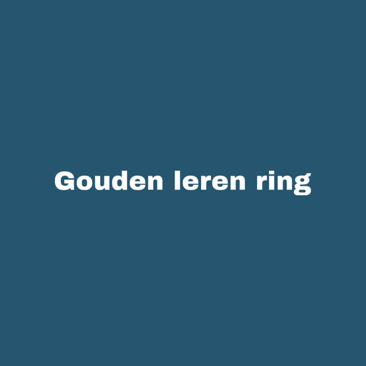 Gouden leren ring